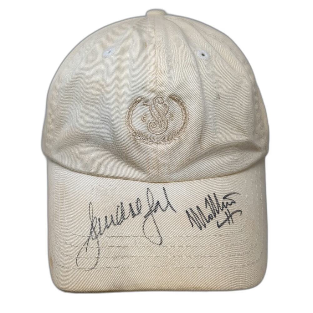 Imperial Baseball Cap Beige One Size Autographed Signed Cotton Crest Hat